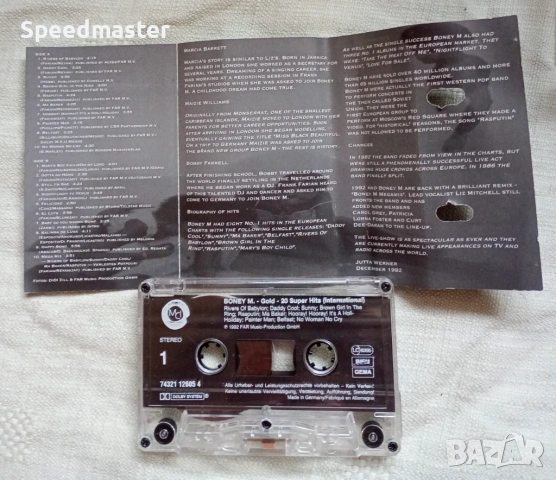 Boney M - Gold, снимка 2 - Аудио касети - 53236917
