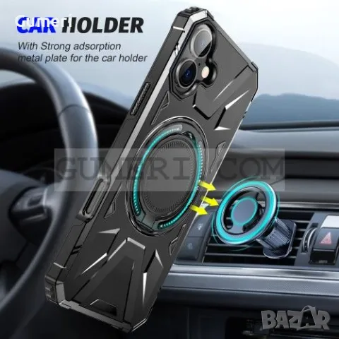 Противоударен Кейс с Ринг за Apple iPhone 16, снимка 10 - Калъфи, кейсове - 48831921