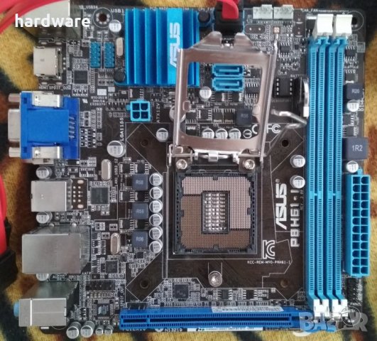дънна платка mini itx motherboard asus p8h61-i сокет socket 1155