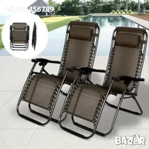 Градински сгъваем шезлонг, градински стол, снимка 7 - Къмпинг мебели - 50690133