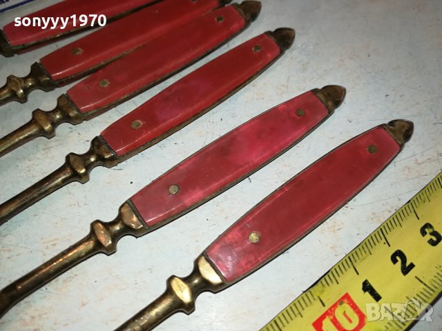 ВИЛИЦИ 6БР ОТ ФРАНЦИЯ-МЕД МЕСИНГ 1001241854, снимка 8 - Антикварни и старинни предмети - 43748756