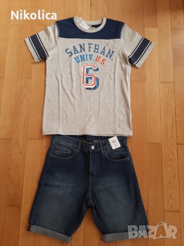 Детски къс панталон H&M, блузи H&M, лятно яке Kipsta, за 12г.момче.НОВИ., снимка 11 - Детски комплекти - 28133546