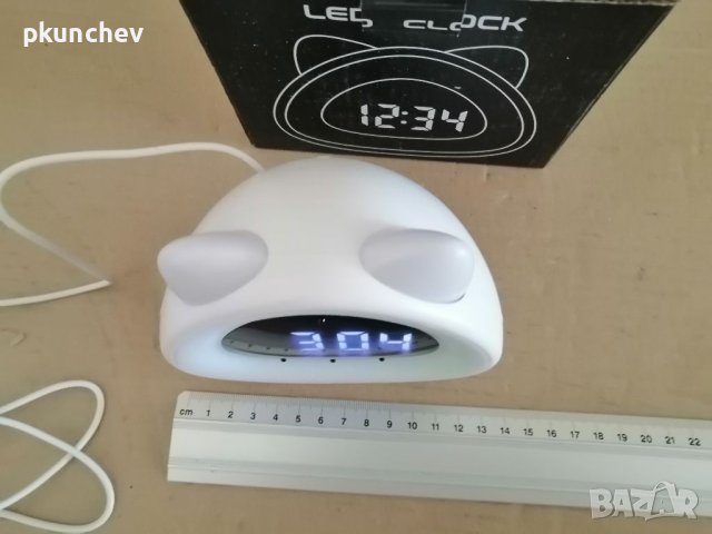 LED Часовник с будилник и нощна лампа, снимка 4 - Други - 40617282