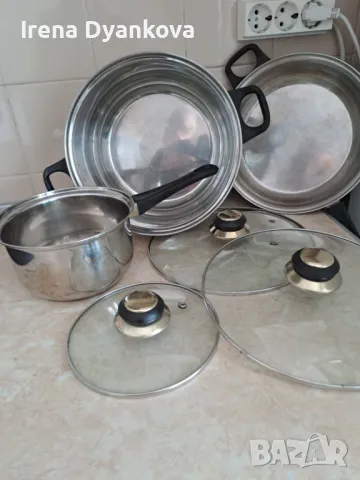 Комплект тенджери, снимка 3 - Прибори за хранене, готвене и сервиране - 49687810
