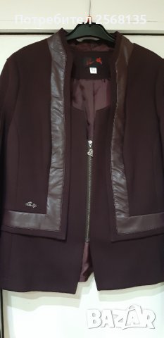 Сако Елегантно и Красиво с декорации Кожа на "Роси Фешън"!НОВО!№ 48, снимка 2 - Сака - 38361702