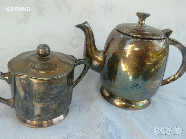 Поднос,чайник,захарница, чашки Антика!, снимка 4 - Други - 26343242