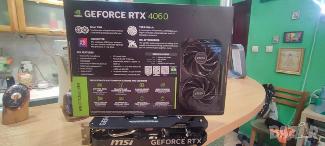 GeForce RTX 4060 Ventus 2X Black 8GB OC, снимка 6 - Видеокарти - 53470262