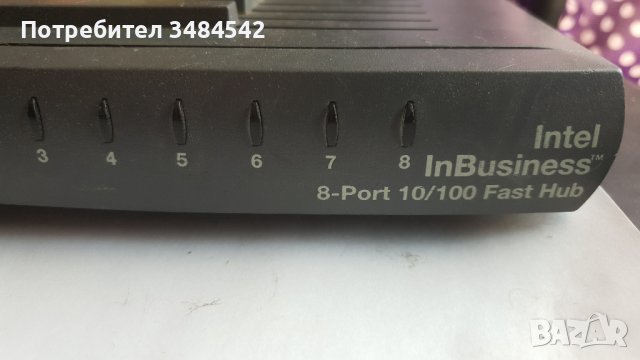 Intel 8 port 10/100 fast hub - Хъб 8 устройства, снимка 2 - Други - 38352241