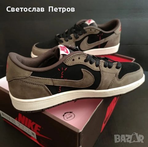 Оригинални Travis Scott Cactus Jack Nike Air Jordan 1 Low 43 42, снимка 1