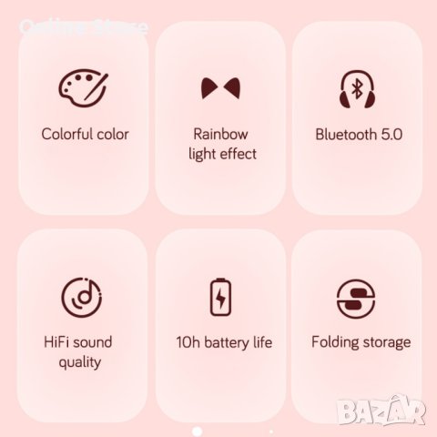 Котешки детски слушалки, снимка 15 - Слушалки, hands-free - 43323444