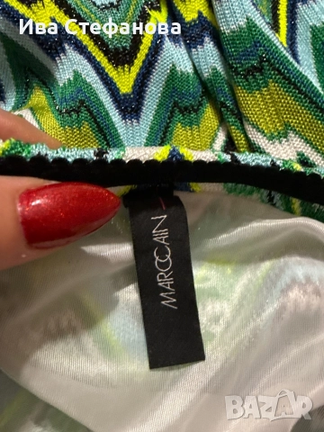 Нова уникална маркова вискоза 100 % оригинал зелена елегантна пола миди midi дължина Marccain, снимка 4 - Поли - 52511775