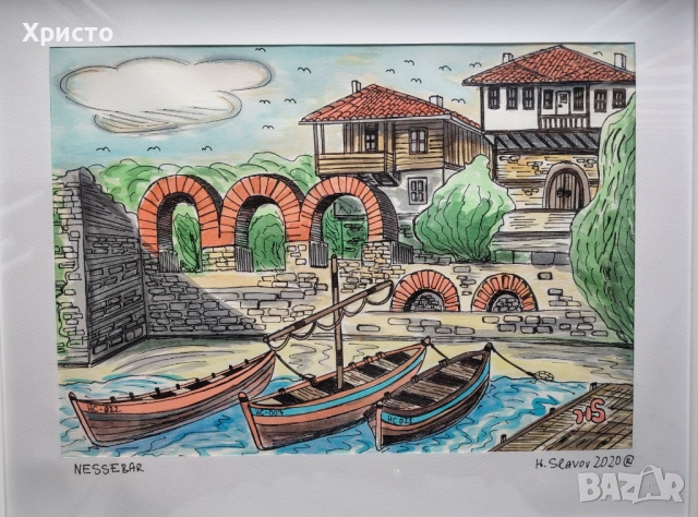 Картина Акварел 40 х 50 см, снимка 9 - Други стоки за дома - 33125739