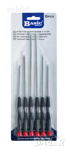 РАЗПРОДАЖБА!!! Отвертки дълги технически, к-т 6бр Basic, снимка 2 - Отвертки - 51776275