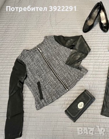 Кожено сако + подарък обувки и портмоне, снимка 3 - Сака - 43395950