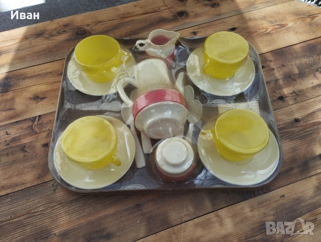 соц детски комплект за чай , снимка 2 - Антикварни и старинни предмети - 52558387