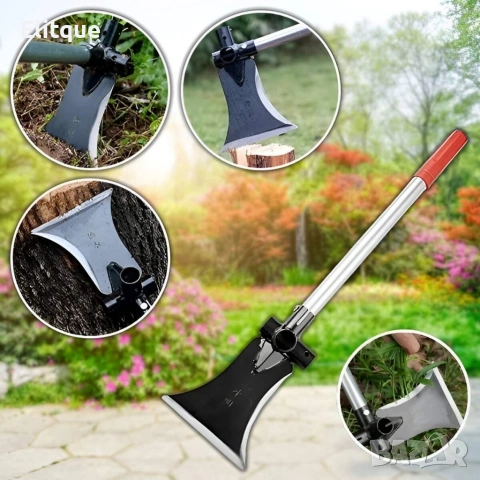 Многофункционален градински инструмент 4 в 1 – брадва, лопата, мотика и сърп в едно, снимка 5 - Градински инструменти - 53038876