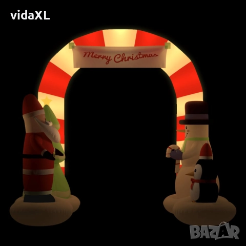 vidaXL Надуваема коледна арка с LED 260 см(SKU:345315)
