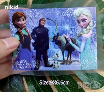 Елза Анна герои Замръзналото Кралство frozen щампа термо апликация картинка за дреха блуза чанта, снимка 3 - Други - 26292516