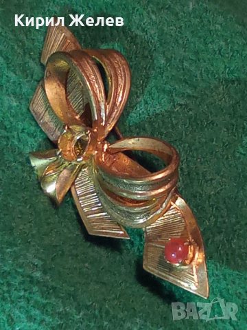 СТАРИННА БРОНЗОВА с ПОЗЛАТА СКЪПОЦЕННА АРТ ДЕКО МАЙСТОРСКА БРОШКА ПАНДЕЛКА РЕТРО БИЖУ 27942, снимка 12 - Антикварни и старинни предмети - 37128486