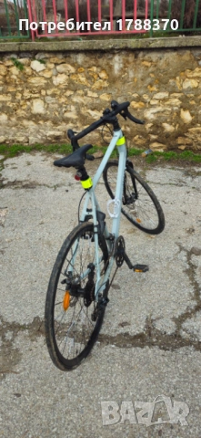 ШОСЕЕН ВЕЛОСИПЕД ЗА ВЕЛОТУРИЗЪМ RC120, С ДИСКОВИ СПИРАЧКИ, СВЕТЛОСИВ, снимка 3 - Велосипеди - 53499614