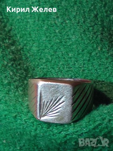 Старинен СРЕБЪРЕН ПРЪСТЕН ВИСОКА ПРОБА СРЕБРО РЪЧНО ОРНАМЕНТИРАН с КАЛЕМ КЛАСИЧЕСКО БИЖУ 26232, снимка 5 - Антикварни и старинни предмети - 34655532
