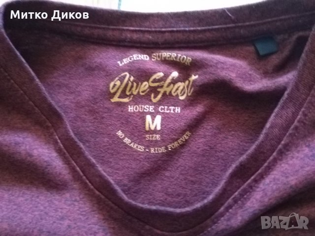 Тениска Лайф Фаст Хаус мотор рейсинг Лос Анджелес САЩ размер М, снимка 4 - Спортна екипировка - 32795561