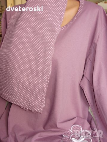 Дамска пижама с дълъг ръкав размер М, снимка 8 - Пижами - 12657776