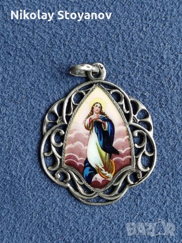 Сребърна иконка - медальон