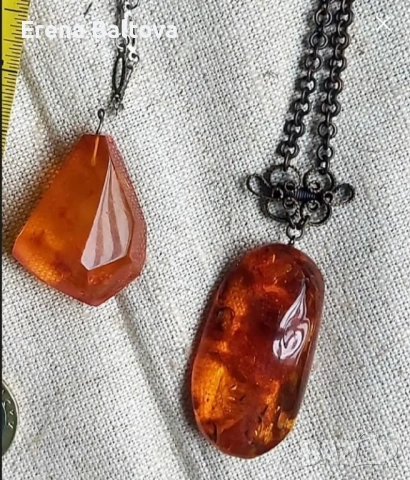     🍁🍂🍁Кехлибар колие гердан , снимка 3 - Колиета, медальони, синджири - 53071175