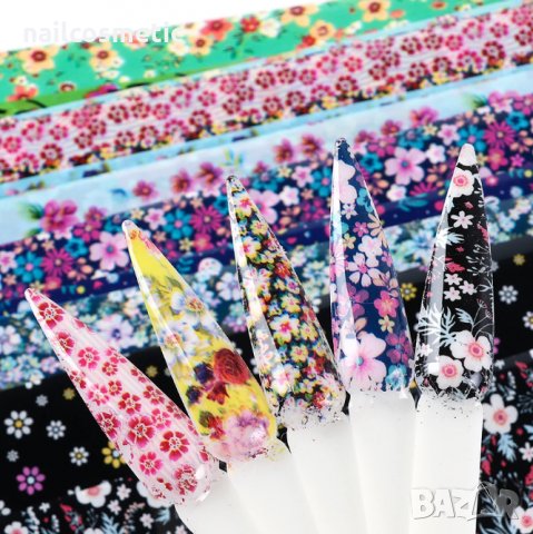 16 цвята комплекти фолио за маникюр, снимка 10 - Продукти за маникюр - 28448577