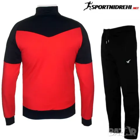 Мъжки спортен екип REDICS 220003, черен с червено, памук и ликра, снимка 3 - Спортни дрехи, екипи - 47951871