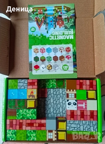 Нов детски магнитен конструктор Minecraft 150 части