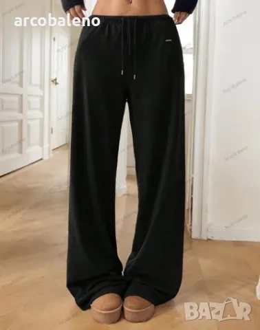 Ежедневни дамски свободни панталони с шнур и ластик, 2цвята, снимка 7 - Панталони - 48708740