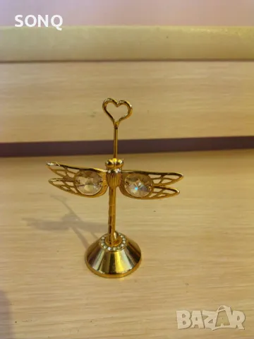 Колекционерска Позлатена Фигурка -Водно Конче Със Сваровски Кристали