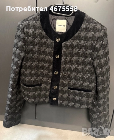 Елегантно сако Sandro, снимка 2 - Сака - 52752328