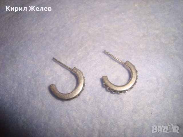 СТИЛНИ СТАРИ СРЕБЪРНИ ОБЕЦИ 925 ПРОБА ЛИСВАТ НЯКОИ от ЦИРКОНЧЕТАТА на ЕДНАТА 28707, снимка 5 - Обеци - 37277588