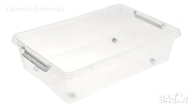 Кутия за съхранение, Keeeper Lars, 29 L, 58 x 39 x 16 cm, с колела и капак