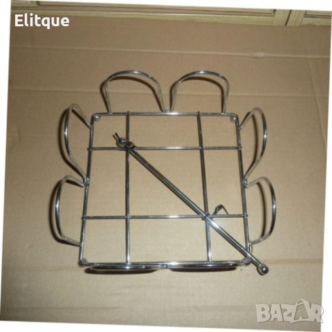 Луксозен метален салфетник в сребристо, ‎18,5 x 1 x 7,62 cm, снимка 4 - Други стоки за дома - 52901370