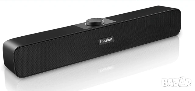 Phission Soundbar, Компютърни високоговорители с 2 диафрагми, захранвани от USB, 2.0, снимка 2 - Слушалки и портативни колонки - 53488983
