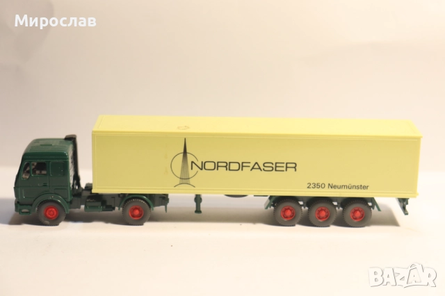 WIKING H0 1/87 MERCEDES РЕМАРКЕ КОЛИЧКА КАМИОН МОДЕЛ