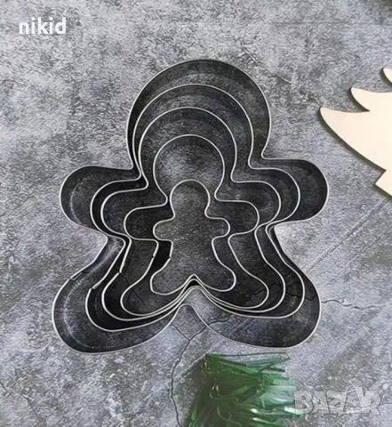 5 бр Дете човек джинджифилово човече метални форми резци за тесто сладки фондан резец, снимка 2 - Форми - 48420511