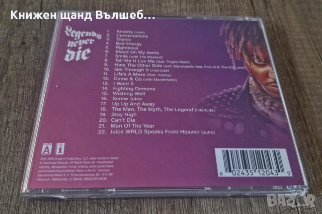 Компакт Дискове - Поп - Рок: Juice Wrld – Legends Nеver Die , снимка 2 - CD дискове - 51607217