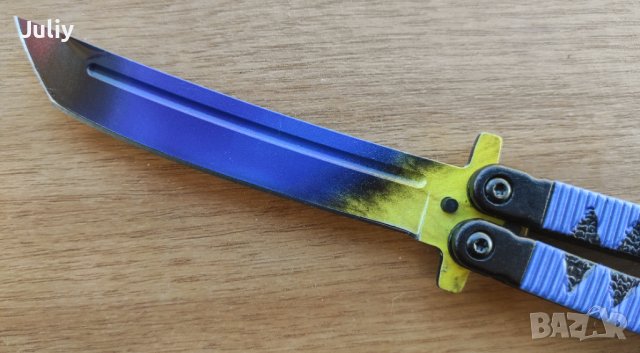 Сгъваем нож пеперуда - 2 цвята, снимка 5 - Ножове - 39189886