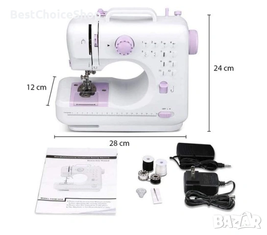 Мини шевна машина с 12 различни вида шевове UFR-505, снимка 10 - Шевни машини - 53205650