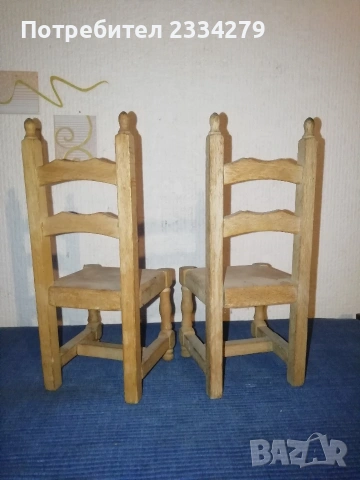 Стара децка количка и дървени столчета за кукли. , снимка 8 - Антикварни и старинни предмети - 53237036