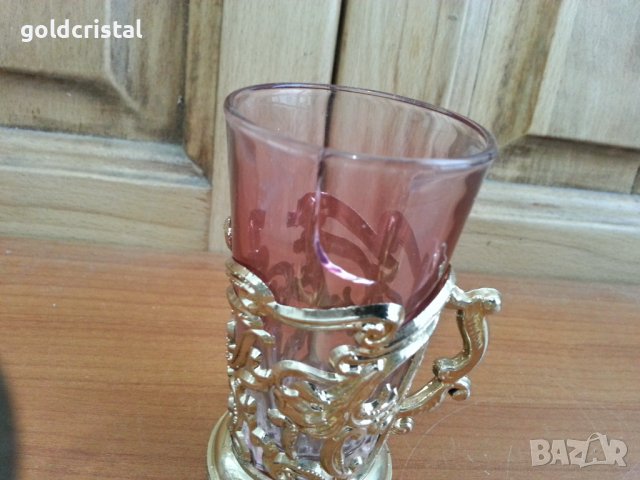 Стъклени чаши чашки цветно стъкло, снимка 8 - Сервизи - 36770389