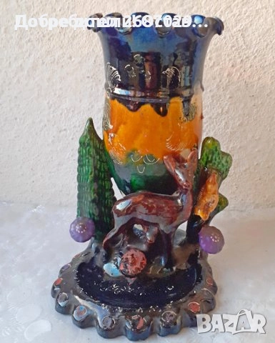 Вази: петел ваза керамика стара фигура статуетка, бонбониера, антика антики, снимка 15 - Статуетки - 30603032