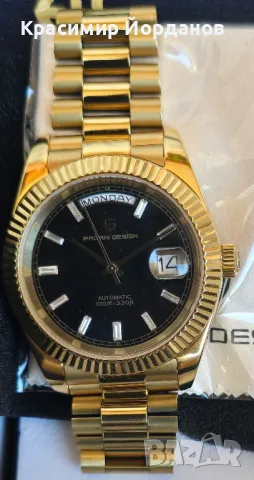 rolex president gold homage automatic 41 mm day date. Seiko NH36A movement