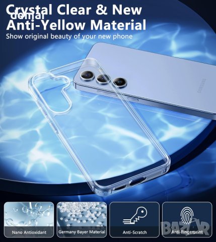 FNTCASE Калъф за Samsung Galaxy S24-Plus прозрачен военен удароустойчив, снимка 2 - Калъфи, кейсове - 43960597