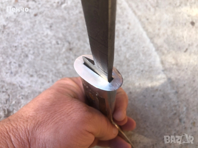 стар нож "Вълчи зъб" с кания, снимка 12 - Ножове - 50149186